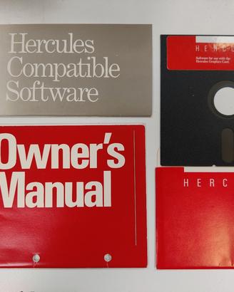 Set istruzioni e floppy Hercules Graphics Card