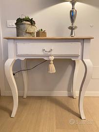 Consolle shabby chic con cassetto