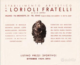 Rarissimo depliant/catalogo originale del 1939