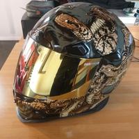 casco ICON AIRFRAME PRO in fibra + doppia visiera 