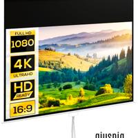 🟥HomCom Telo per proiettori da 100" 4K HD 16:9
