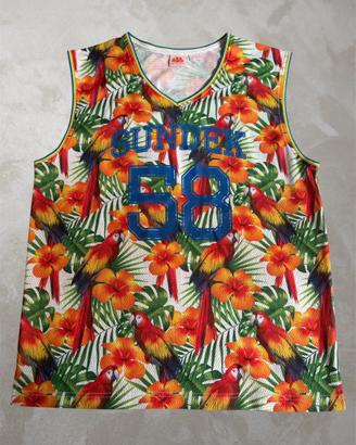 Canotta da basket Sundeck con stampa tropicale