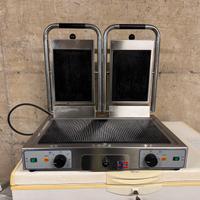 Piastra professionale doppia per panini, carne …