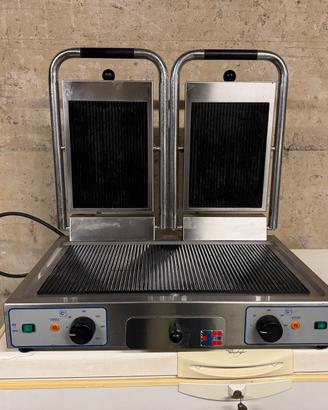 Piastra professionale doppia per panini, carne …