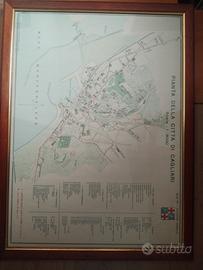 vecchia pianta città di Cagliari 