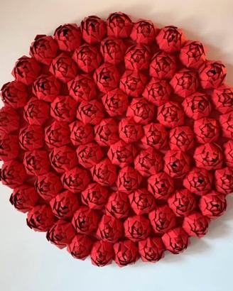 Opera origami fiore rossa
