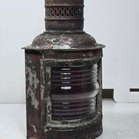 antica lanterna navale inizi rame 