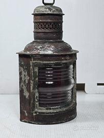 antica lanterna navale inizi rame 