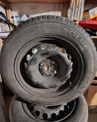 cerchi 14 ferro fiat panda  4 viti