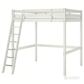 Letto a soppalco Ikea Legno Bianco