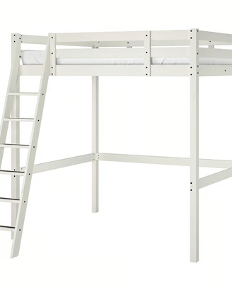 Letto a soppalco Ikea Legno Bianco