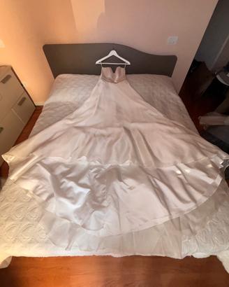 Abito da sposa in seta, taglia 42