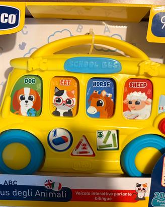 Gioco chicco - scuolabus degli animali bilingue