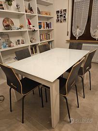 Tavolo da pranzo 150x90 con 6 sedie