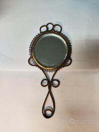 Antico specchio a mano da toilette 1920/30