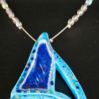 Collana in Ceramica e Quarzo - Turchese e Blu 
