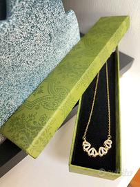 COLLANA QUADRIFOGLIO A CUORI CON MAGNETE