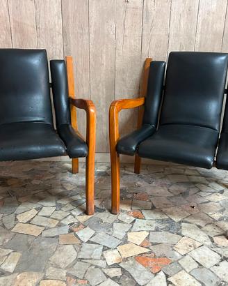 coppia di poltrone vintage da rimondernarw