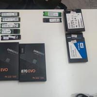 stock ssd nvme nuovi usati 1tb 500gb 256gb