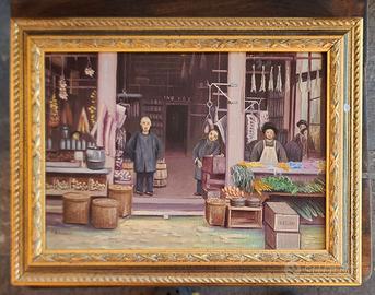 DIPINTO AD OLIO  XIX-XX BENVENUTI  P.  35 X 25