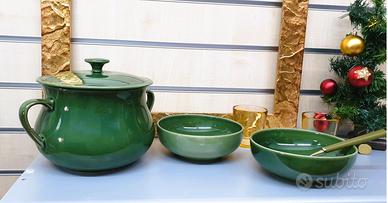 Fagiolata  con coperchio + 6 coppette  NUOVO