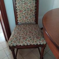 poltroncine legno massiccio set di quattro