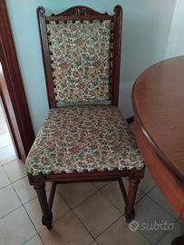 poltroncine legno massiccio set di quattro