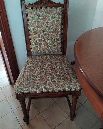 poltroncine legno massiccio set di quattro
