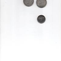 2 monete ECU argento  + 500 lire del 1960