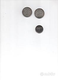 2 monete ECU argento  + 500 lire del 1960