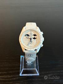 Omega x Swatch earthphase gold white NEW FULL SET