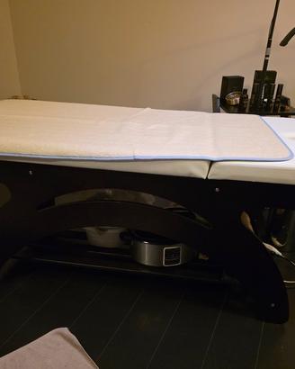 lettino massaggio fisso in legno scuro wenghè