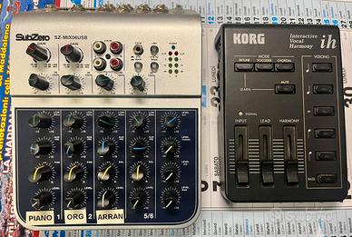 Mixer,radio microfoni,phaser,harmonizer