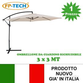 OMBRELLONE DA GIARDINO 3X3 BEIGE