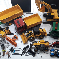 Bruder Camion Escavatore Ruspa Trattore Rimorchio