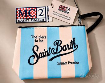 pochette MC2 saint barth righe azzurre 