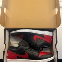Jordan 1 low rosse e nere 41