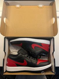 Jordan 1 low rosse e nere 41