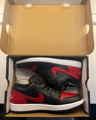 Jordan 1 low rosse e nere 41