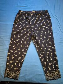 Pantaloni Carla Ferroni taglia 52 con bordo pizzo Abbigliamento