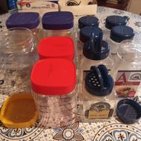 12 Contenitori in Plastica con Coperchio