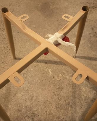 n. 4 set gambe sedia in alluminio effetto legno