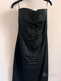Tubino Satin Nero senza bretelline tg42