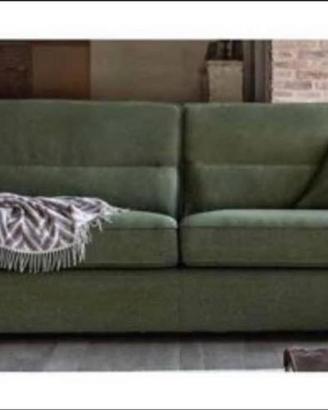 Divano poltrone sofà in tessuto verde