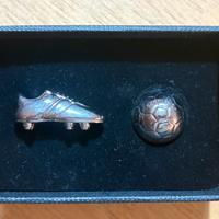 Gemelli  camicia in argento, stile calcio-NUOVI