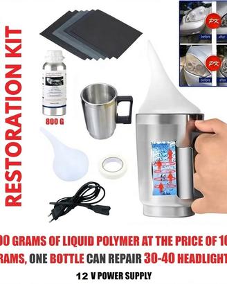 Kit Lucidatura Fari 800ml - Restauro Fari Auto 12V