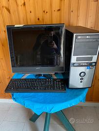 PC Desktop + Monitor Acer + Tastiera