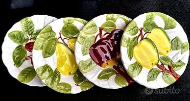 Set di piatti ceramica volumetrico di frutta