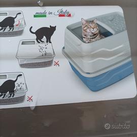 lettiera per gatti con entrata superiore