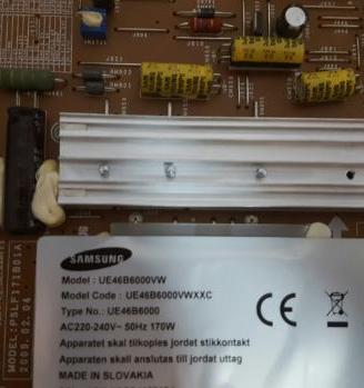 Scheda Samsung per serie UE 46